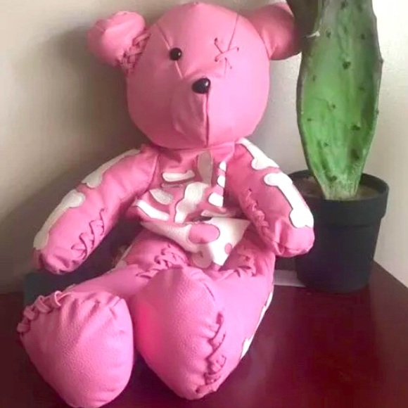 Handbags - Pink Punk Oversized Teddy Backpack